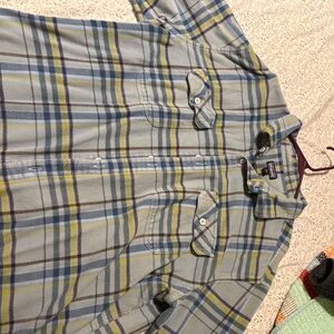 Patagonia Plaid Shirt - Blue, Green, Yellow
